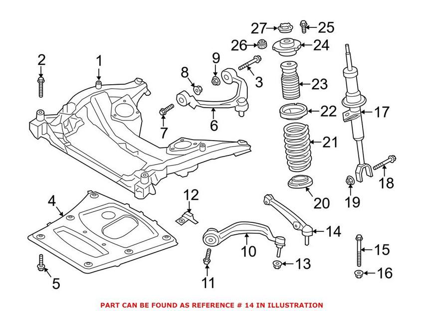 BMW Control Arm - Front Passenger Side Lower 31122284978